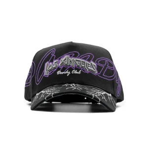 panel frontal de la gorra dandy purple storm
