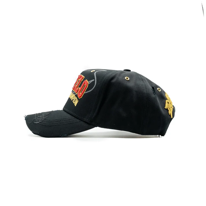 vista lateral izquierda de la gorra dandy hats x canelo alvarez pound for pound