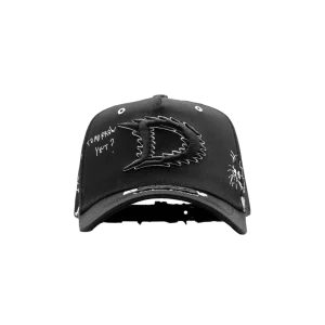 gorra static d con vista frontal color negro